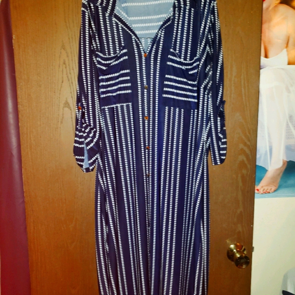 Silk button up dress